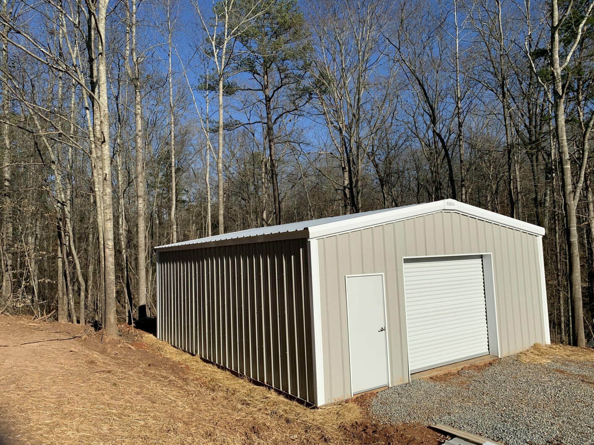 Pre-Engineered 30x40 Metal Garage Building With Roll Up Garage Door And Standard Door