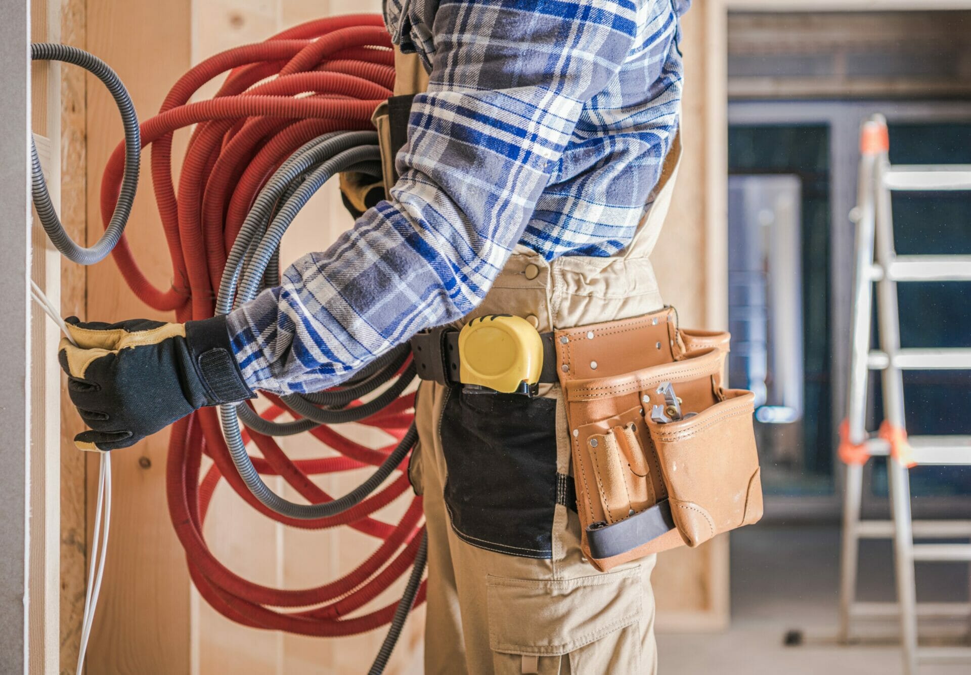 Installing steel building Electricity