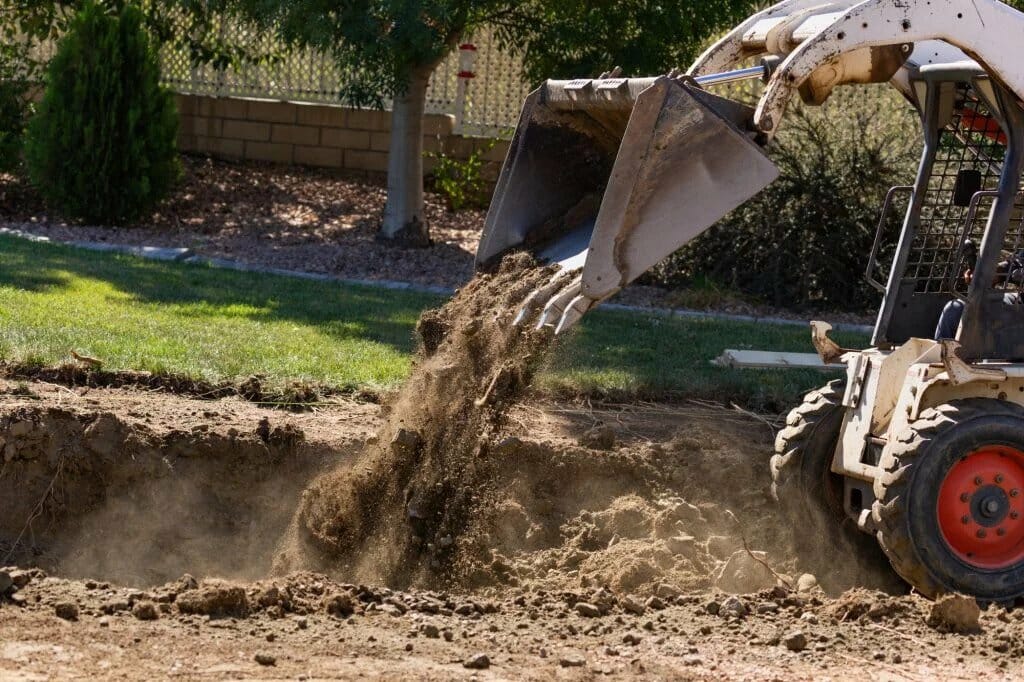 land grading for steel building construction