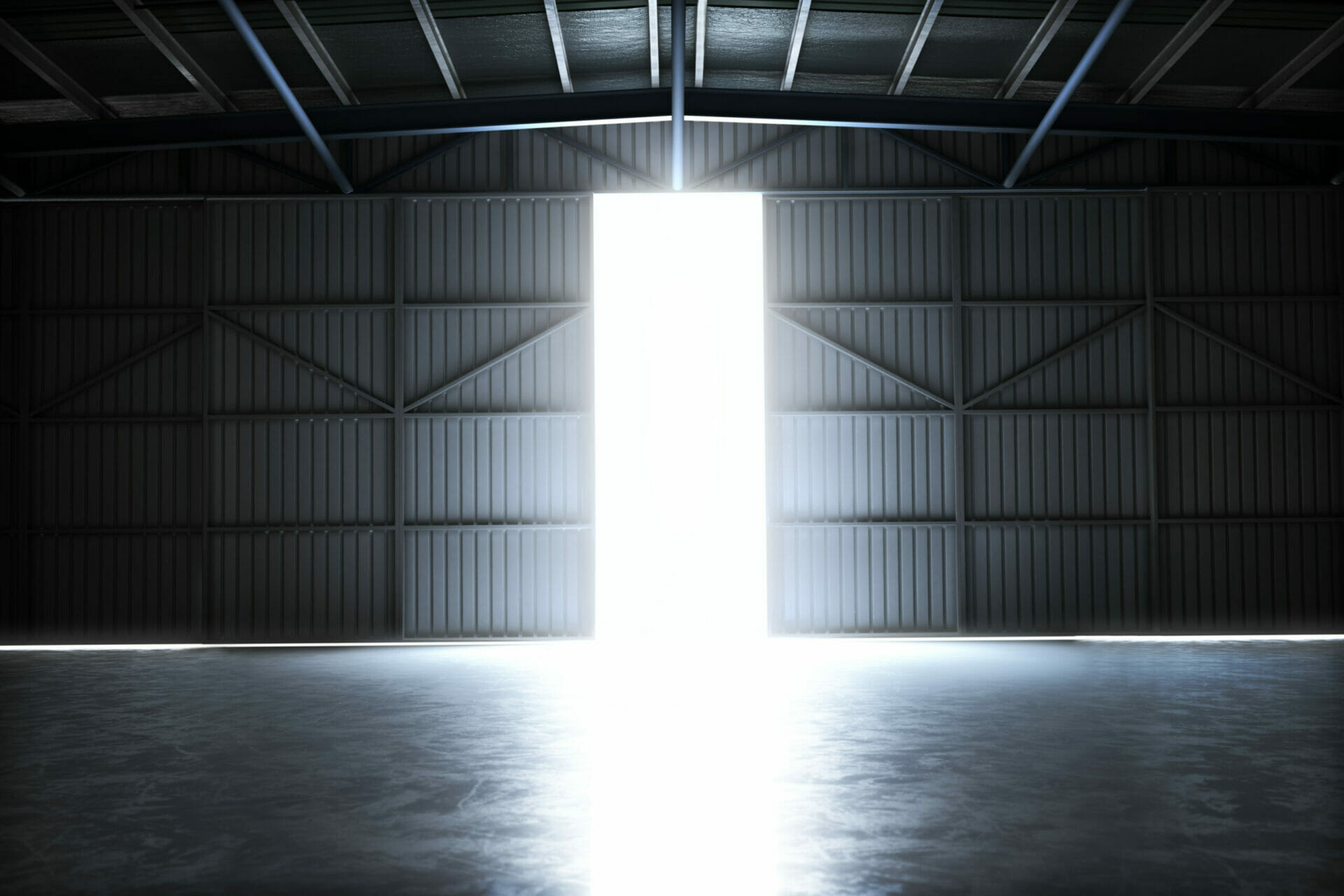 steel building hangar doors