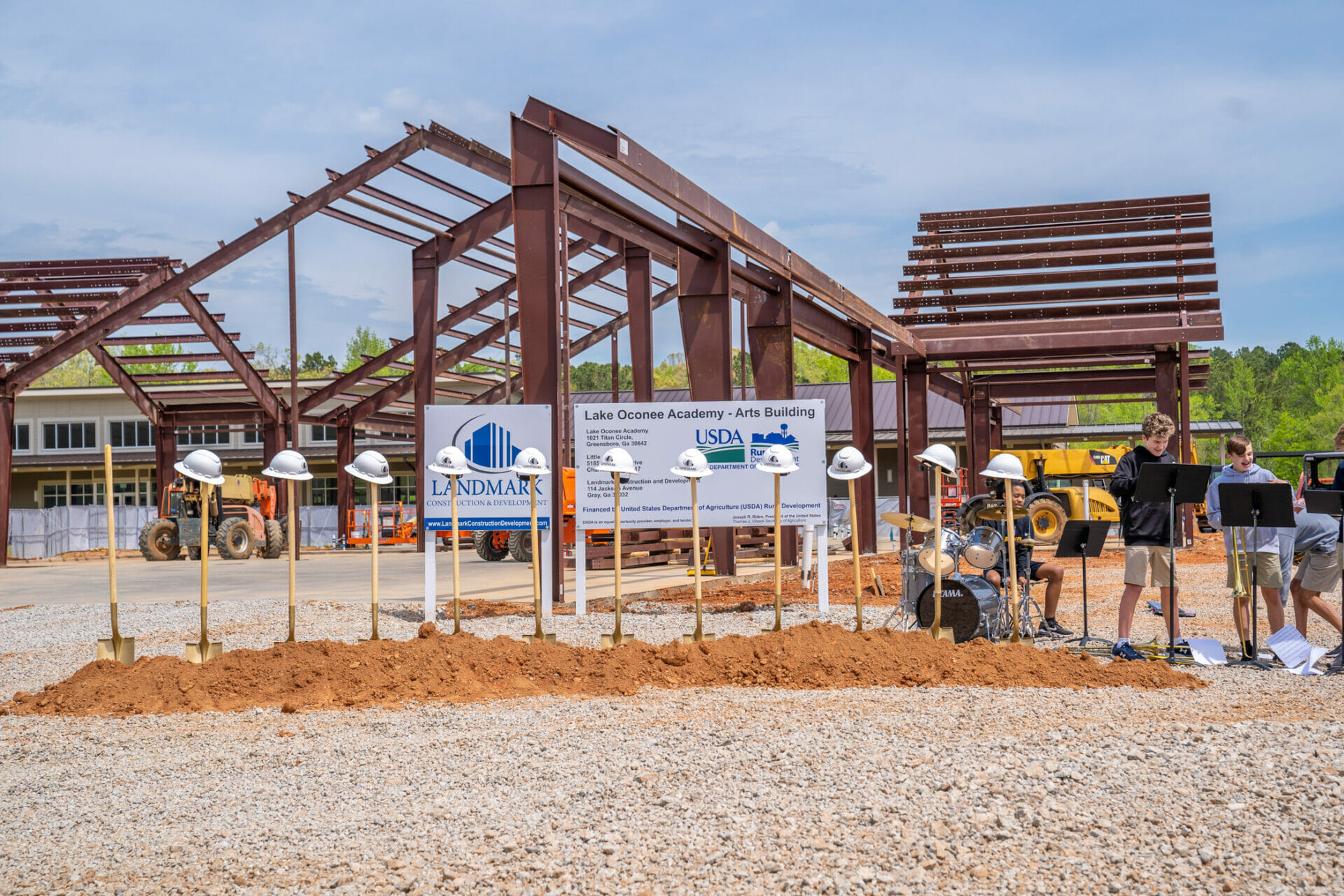 Steel School Building Being Built