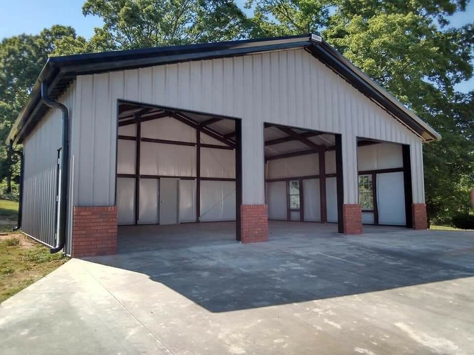 pre-engineered multi bay garage steel building